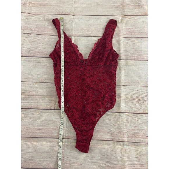 Victoria Secret Women's Red Sheer Lace Teddy - Medium - Picture 2 of 11